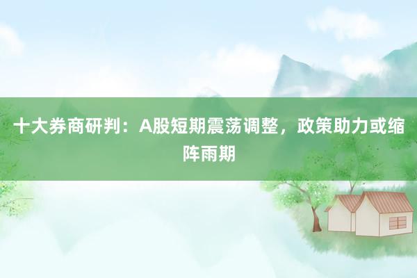 十大券商研判：A股短期震荡调整，政策助力或缩阵雨期